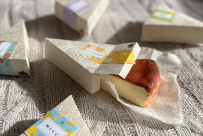 山口県の特産品を使ったチーズケーキ専門店のパッケージデザイン